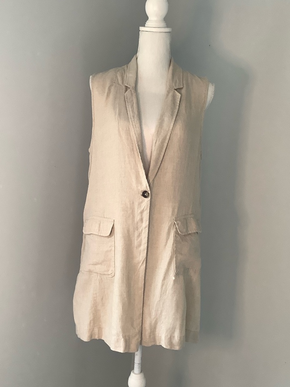 100% Linen Vest/Duster
